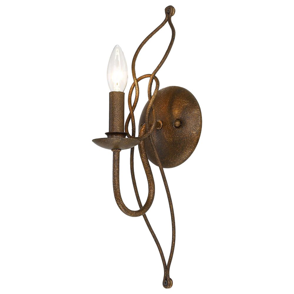 Golden Lighting Antoinette 1-Light Wall Sconce in Burnished Chestnut, , large