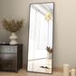 HOMLUX 18" x 58" Rectangular Full Length Floor Mirror in Black, , large