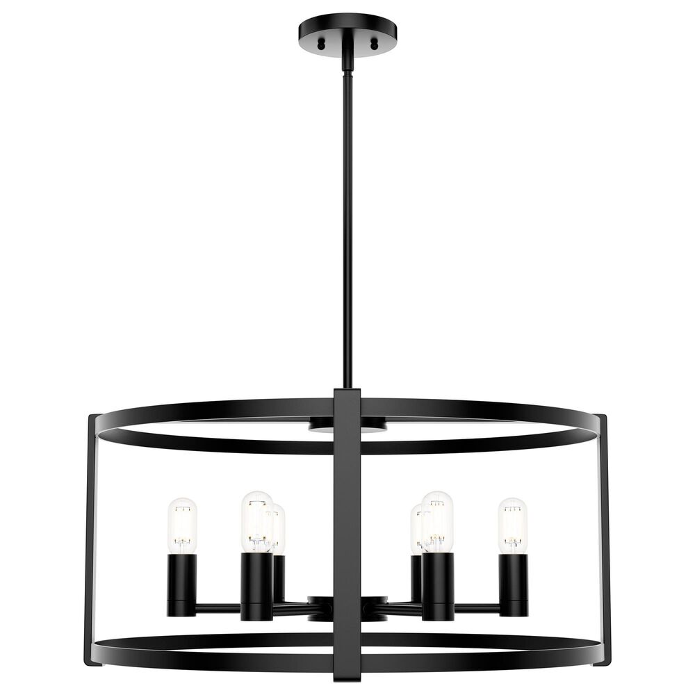 Hunter Astwood 6-Light Chandelier in Matte Black, , large