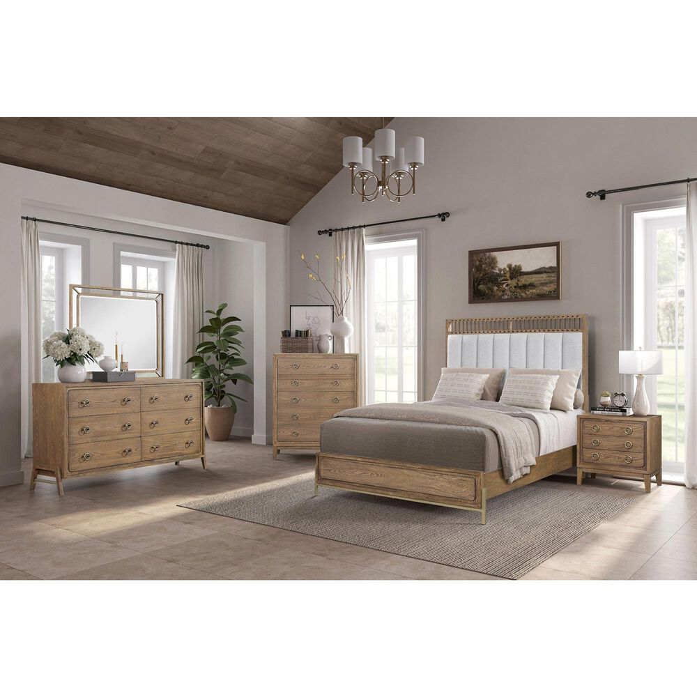 Sterling Timber Elure 3 Drawer Nightstand in Latte with USB Ports, , large