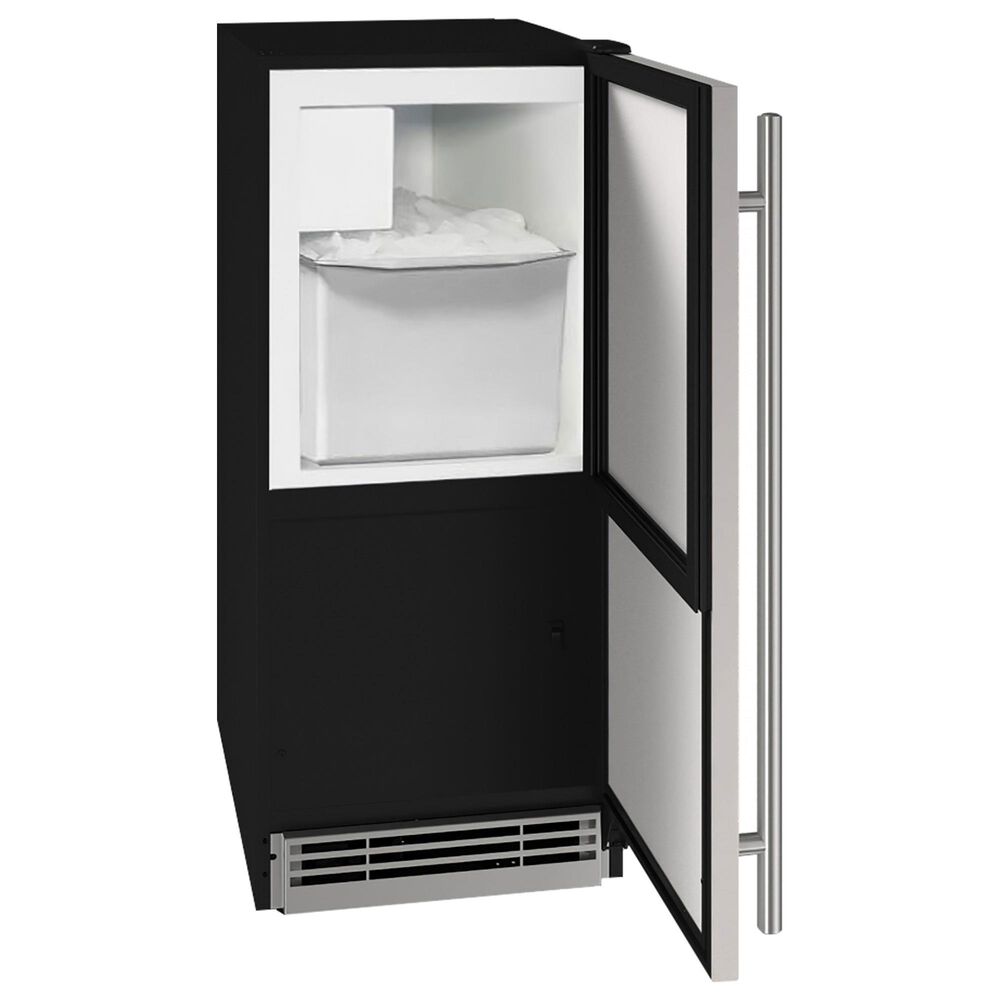 U-Line 15&quot; Crescent Ice Maker in Stainless Steel, , large