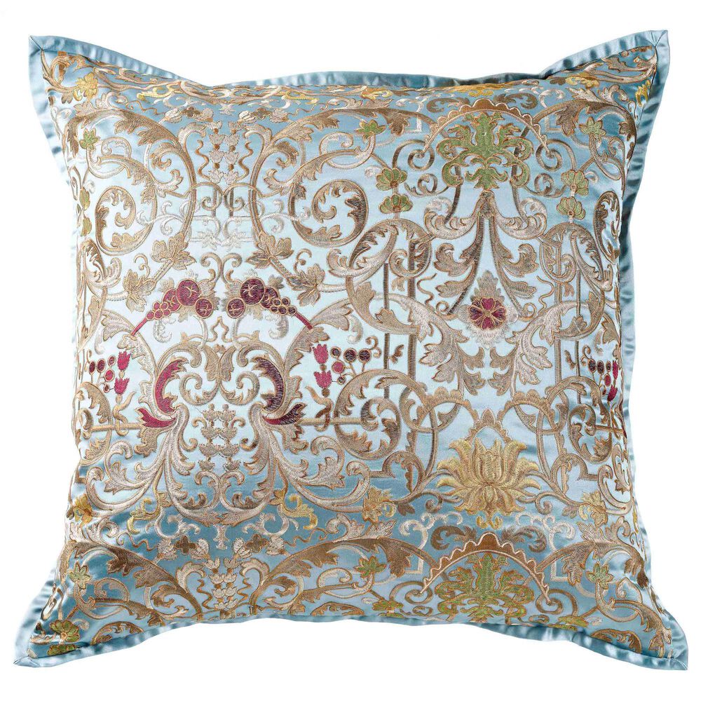 Ann Gish Venezia 22" x 22" Square Throw Pillow in Blue, , large