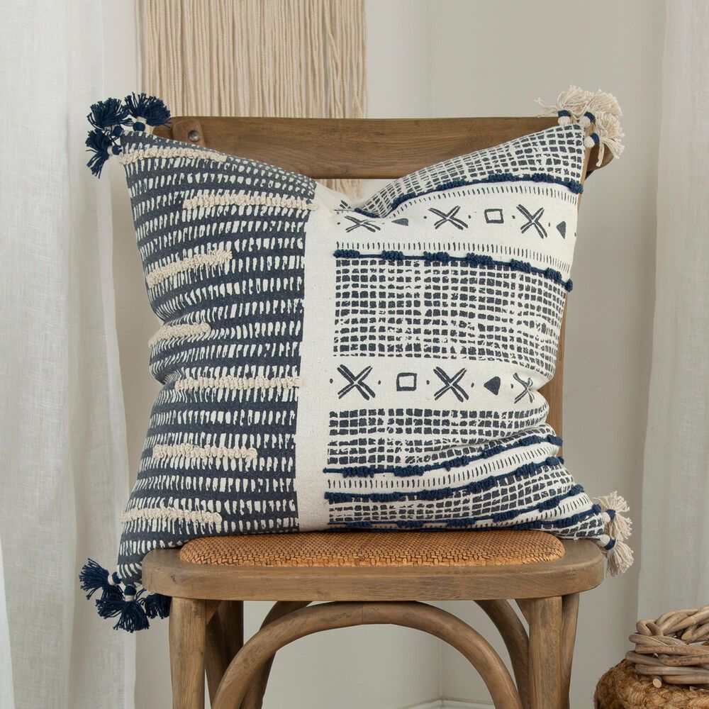 Rizzy Home Donny Osmond 20" Down Filled Pillow in Navy, , large
