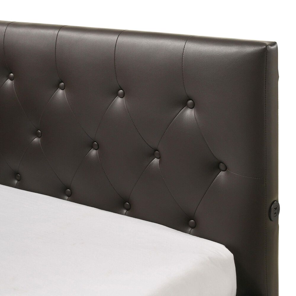 Mayberry Hill Julesburg Corner Full Platform Bed in Rich Brown, , large