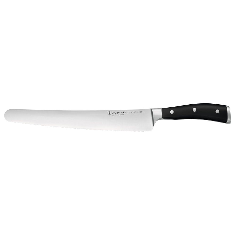 Wusthof Trident Classic Ikon 10" Super Slicer Knife in Stainless Steel and Black, , large