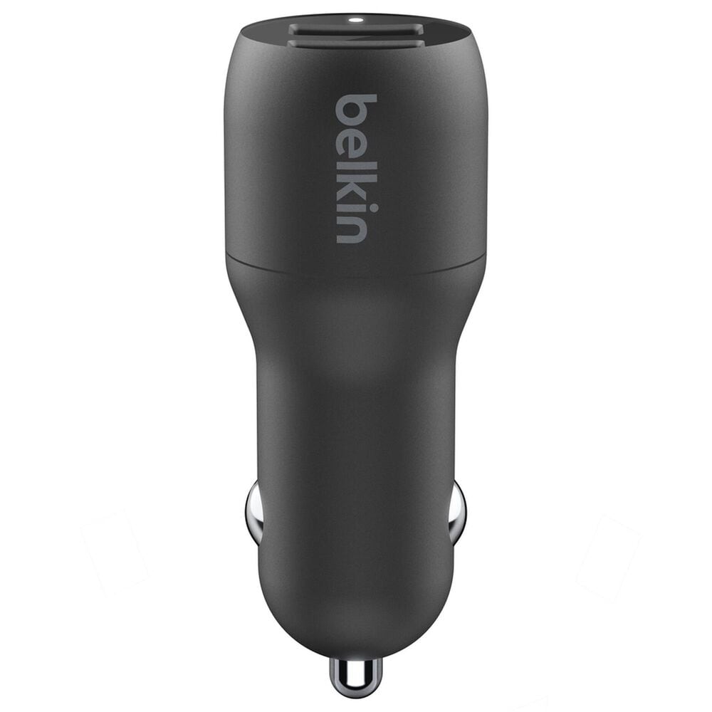 Belkin BoostCharge 24W Dual USB-A Car Charger in Black, , large