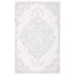 Safavieh Micro-Loop MLP516A 4" x 6" Ivory and Blue Area Rug, , large