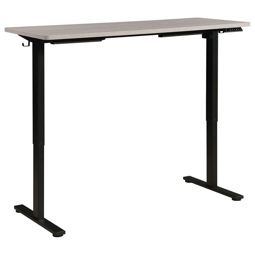 OSP Home Primo 60&quot; Electric Sit Stand Desk in Black and Light Gray, , large