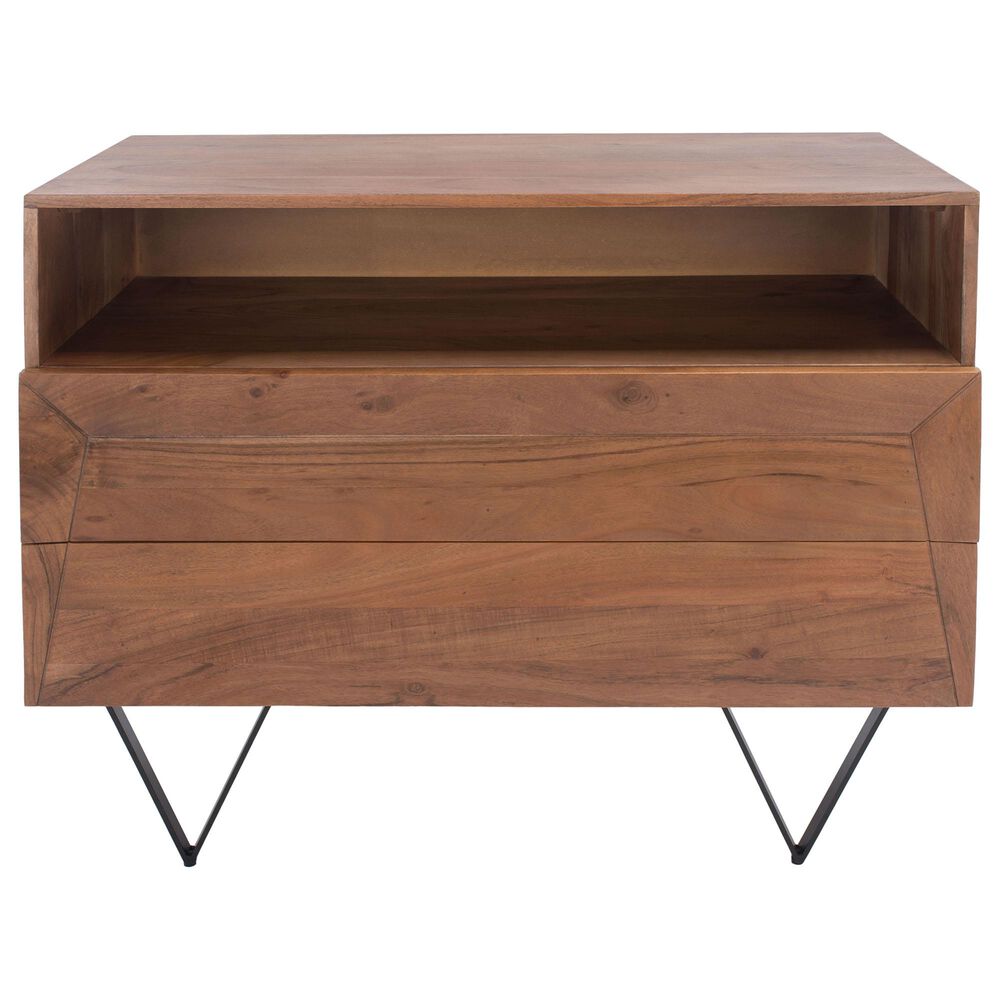 Safavieh Madyson Chest in Light Walnut and Black, , large