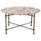 Timeless Designs Colmar Cocktail Table in Antique Brass and White, , large