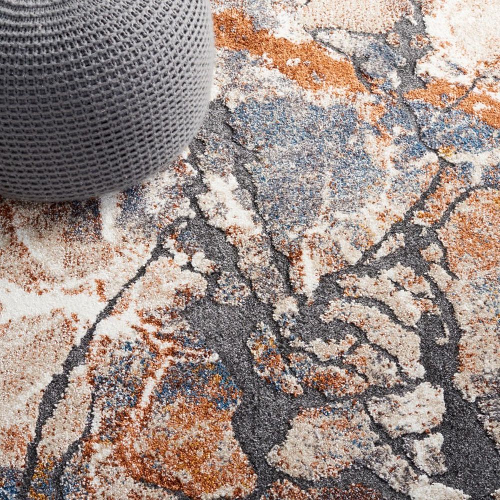 Safavieh Cyrus Shag CYR140F CYRUS SHAG 3&#39; x 5&#39; Grey and Rust Area Rug, , large