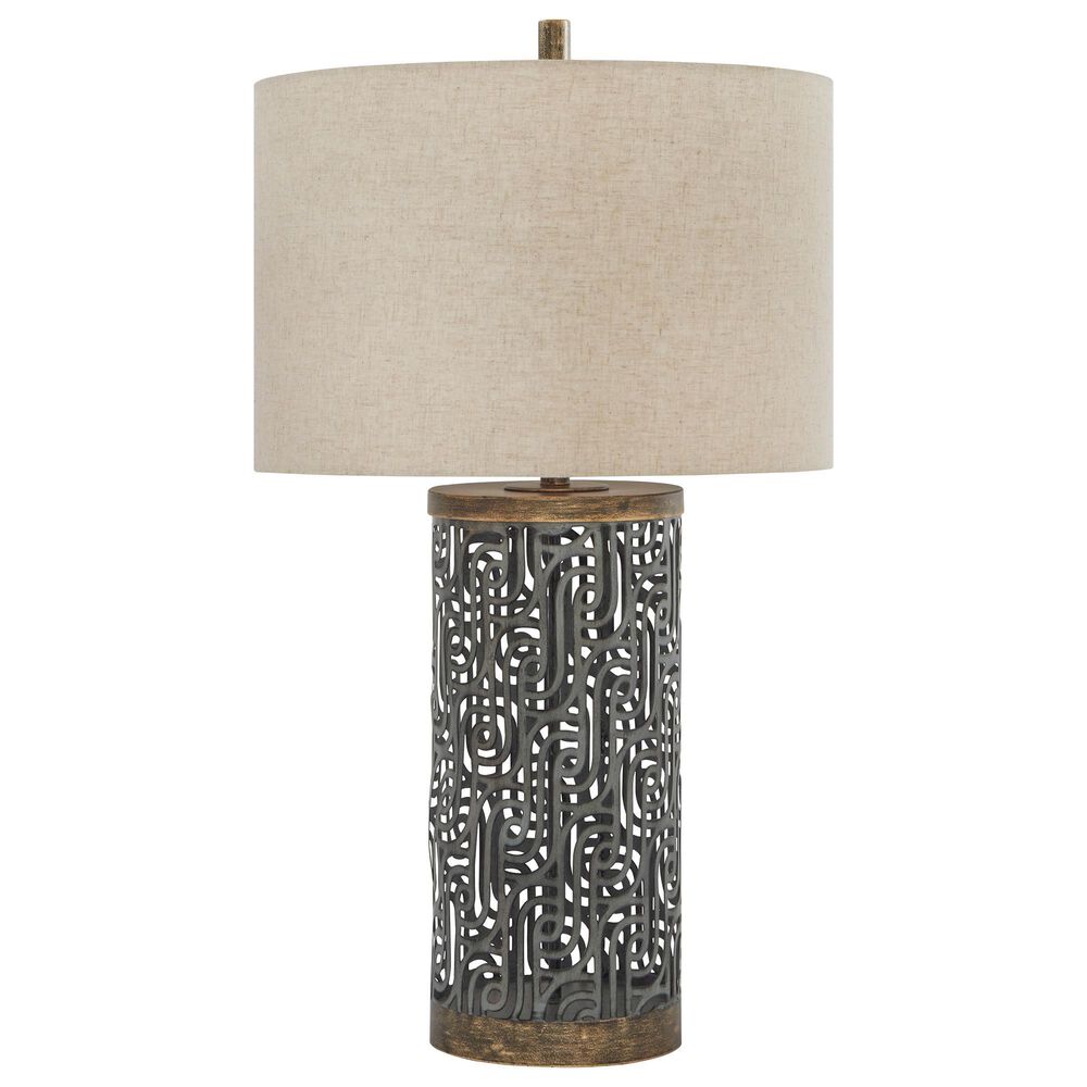 Ashley Dayo Table Lamp in Antiqued Gray and Gold, , large