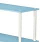 HOMLUX 3-Tier Compact Open Storage Bookshelf in Light Blue and White, , large