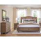 Riva Ridge Oxford 4-Piece King Sleigh Bedroom Set in Tan with USB Ports, , large