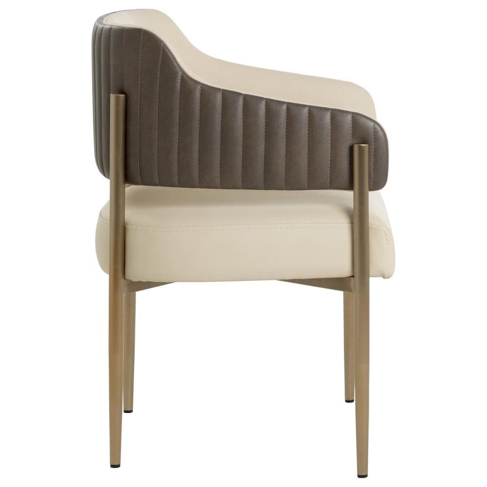 Club Collection By Sunpan Tova Arm Chair in Dillon Cream and Bravo Ash, , large