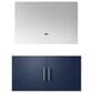 Lexora Home Geneva 36" Single Bathroom Vanity Cabinet Only in Navy Blue and 36" LED Mirror, , large