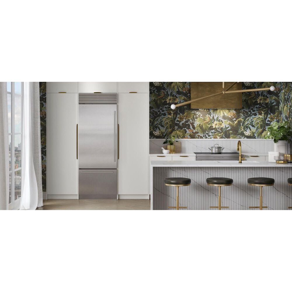 Sub Zero 17 Cu. Ft. Classic Left Hinge Bottom Freezer Refrigerator with Tubular Handle in Stainless Steel, , large