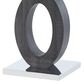 Modern Market End Table in Grey and Silver, , large