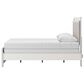 Ashley Zuraleus Queen Upholstered Panel Bed with Two Nightstands in Matte White, , large