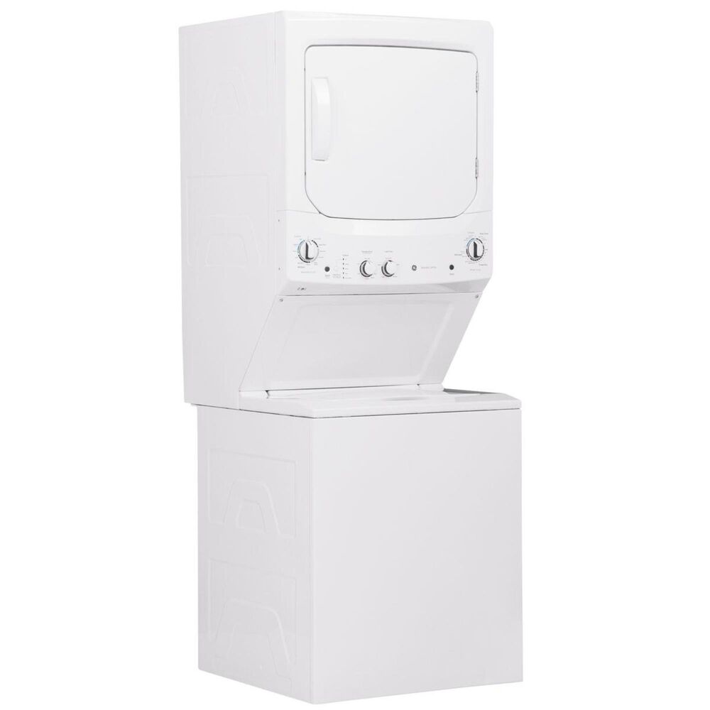 GE Appliances 27&quot; Spacemaker Stack Washer With Electric Dryer in White, , large