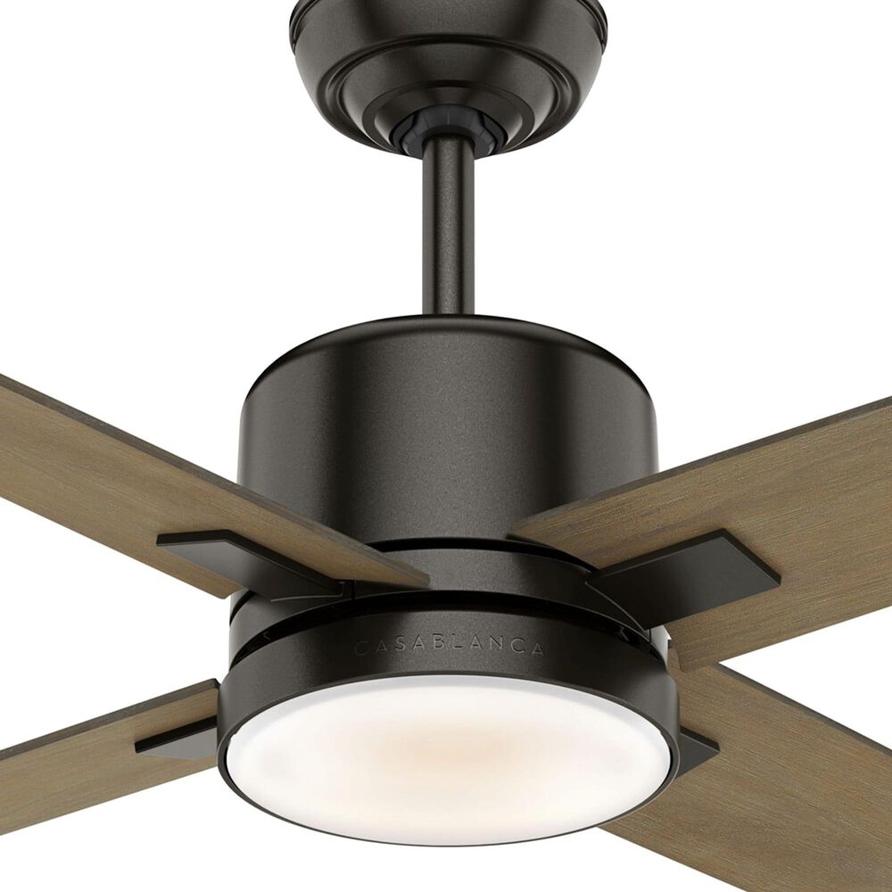 Hunter Axial 52&quot; Ceiling Fan with LED Light in Noble Bronze and River Timber, , large