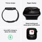 Apple Watch Series 10 GPS + Cellular 46mm Rose Gold Aluminum Case with Plum Sport Loop, , large