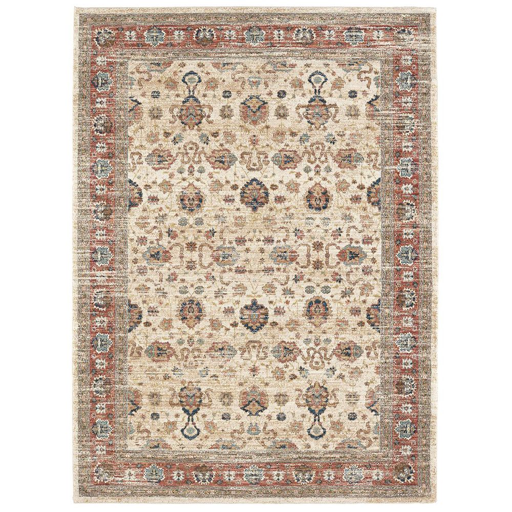 Karastan Spice Market Koyna 91199-70033 9"6" x 12"11" Cream Area Rug, , large