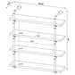 Pacific Landing Elmcrest 4-Shelf Wall Bookshelf in Rustic Oak and Black, , large