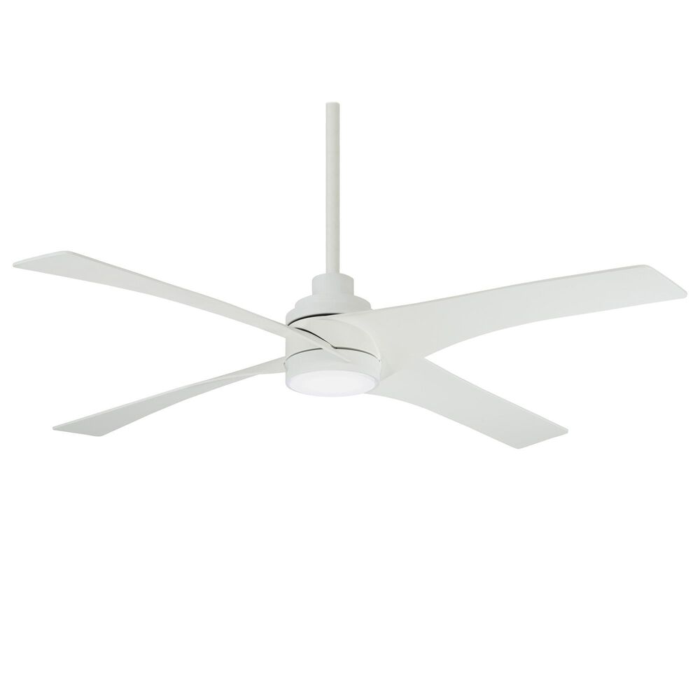 Minka-Aire Swept 56" Ceiling Fan with LED Light in Flat White, , large