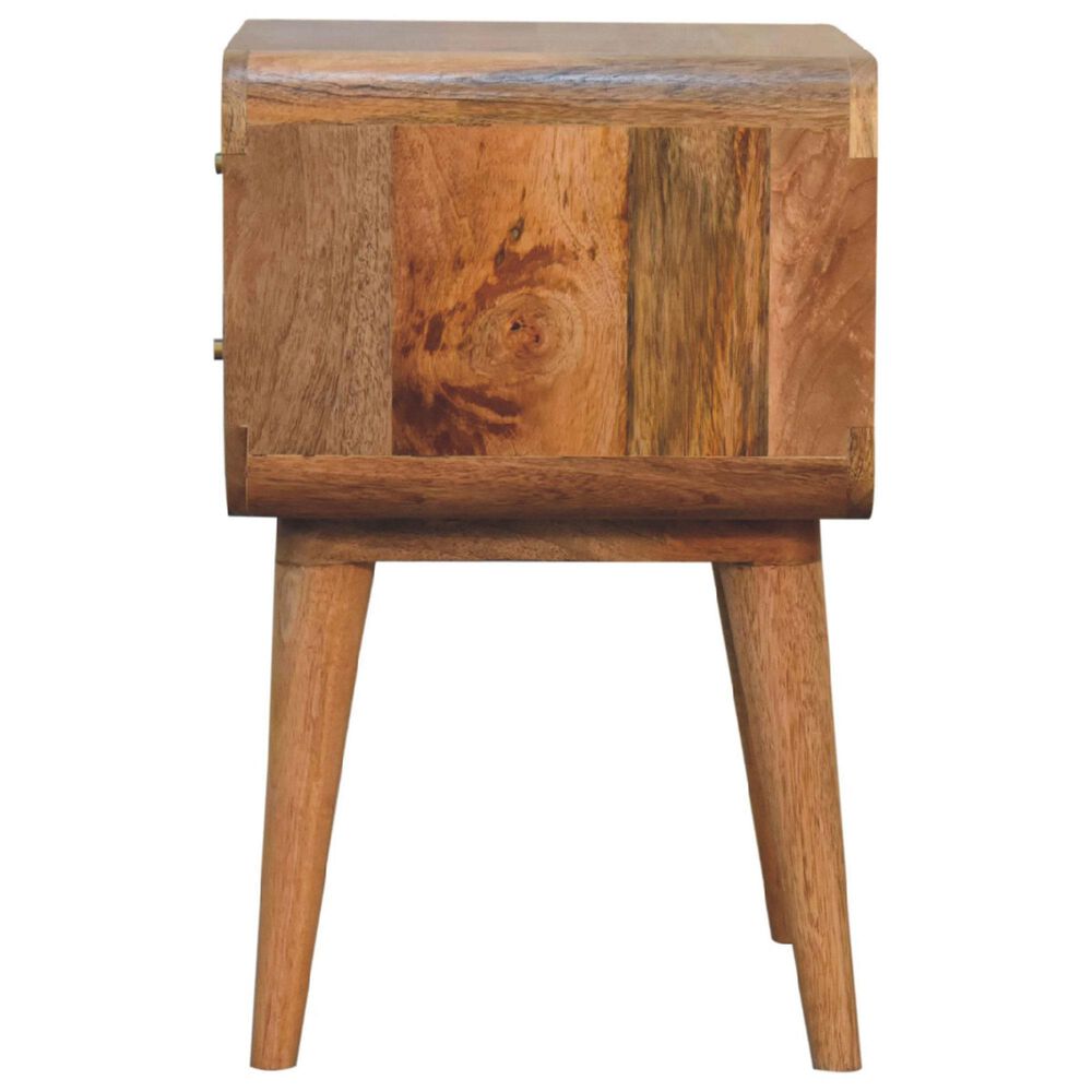 Hearth and Haven 2-Drawer Nightstand with Nordic Legs in Oak and Light Brown, , large
