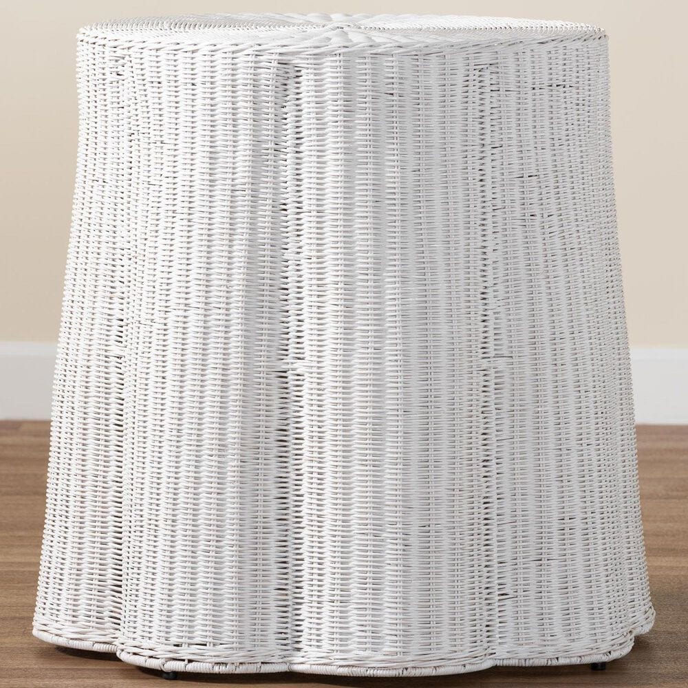 Baxton Studio Palm End Table in White, , large