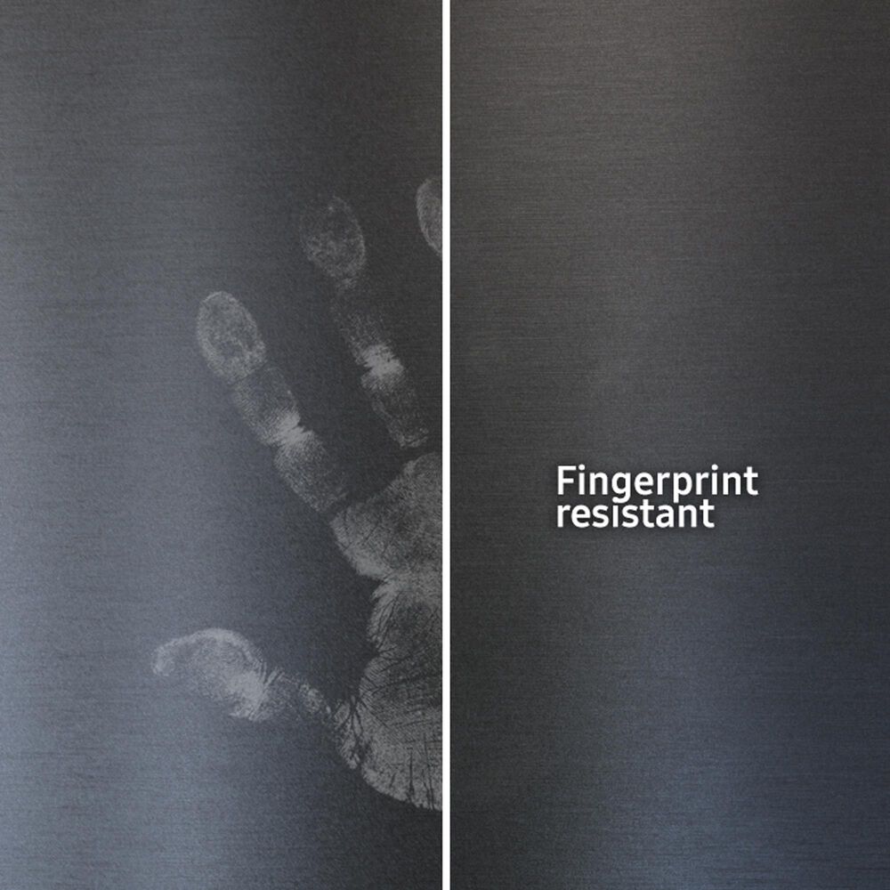 Samsung 26 7 Cu Ft Large Capacity Side By Side Refrigerator With Touch Screen Family Hub In Black Stainless Steel Nebraska Furniture Mart