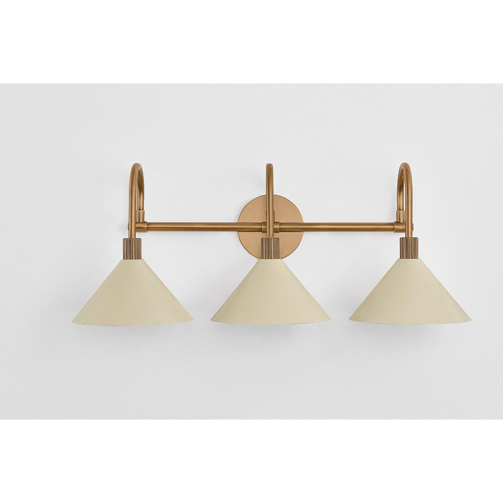 Troy Lighting Jovani 3-Light Bath Vanity in Patina Brass and Soft Sand, , large