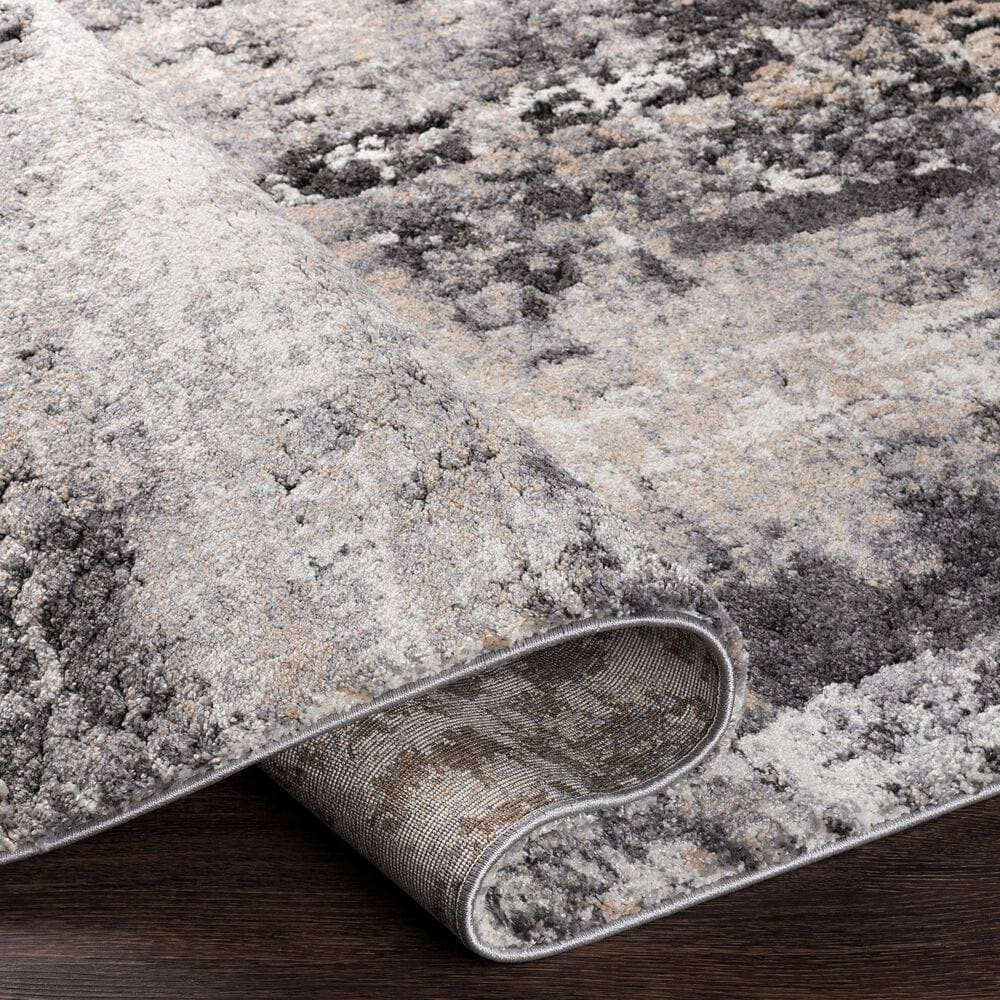 Surya Tuscany TUS-2312 2&#39; x 3&#39; Gray, Charcoal, Black and Ivory Area Rug, , large