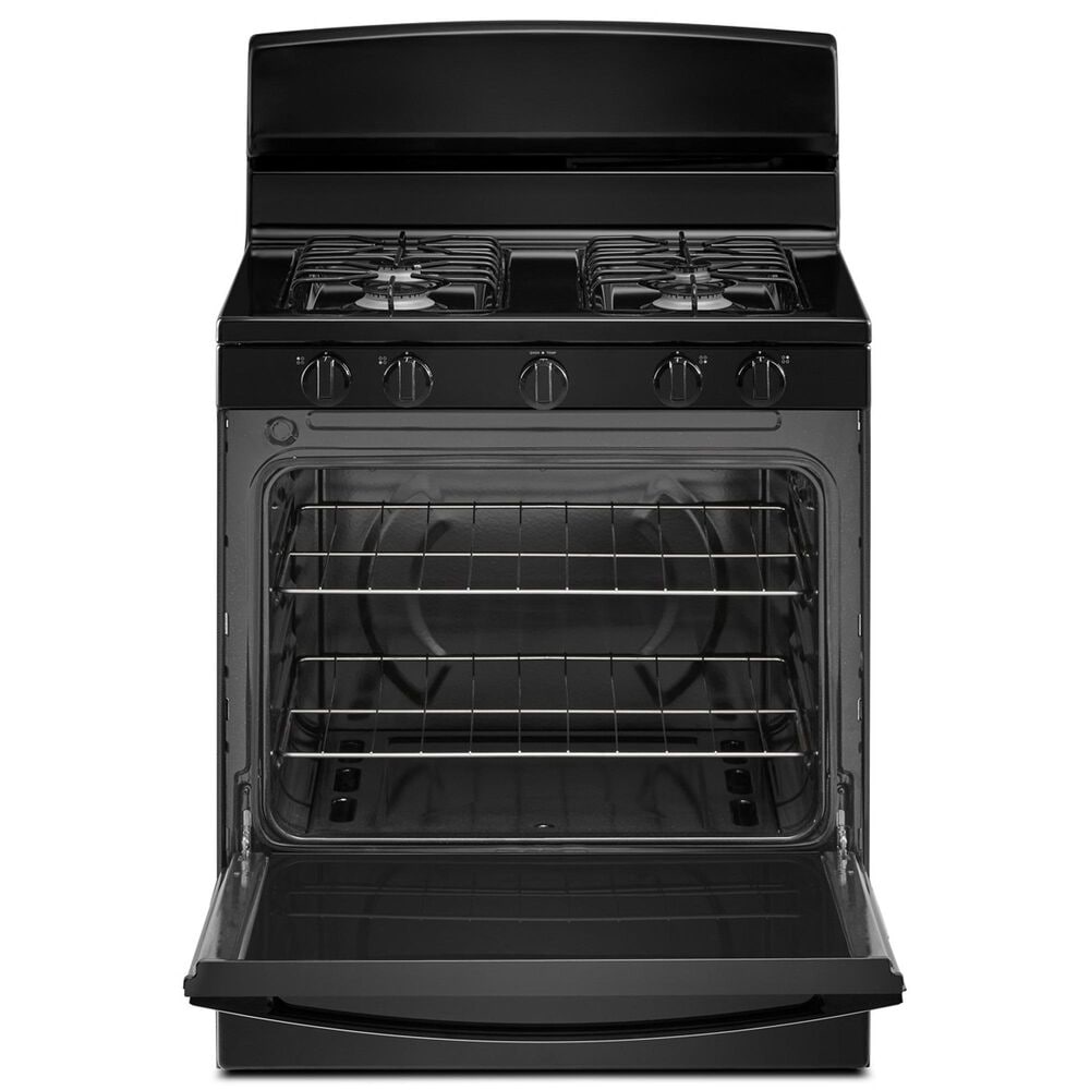 Amana 30&quot; Freestanding Gas Range with Easy-Clean Glass Door in Black, , large