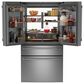 Cafe 28.7 Cu. Ft. Smart 4-Door Refrigerator with Dual Dispense AutoFill Pitcher with Pro Handle in Stainless Steel, , large