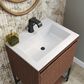 James Martin Mantova 23.6" Single Vanity in Mid-Century Walnut and Matte Black with 3 cm Glossy White Composite Stone Top and Rectangular Sink, , large