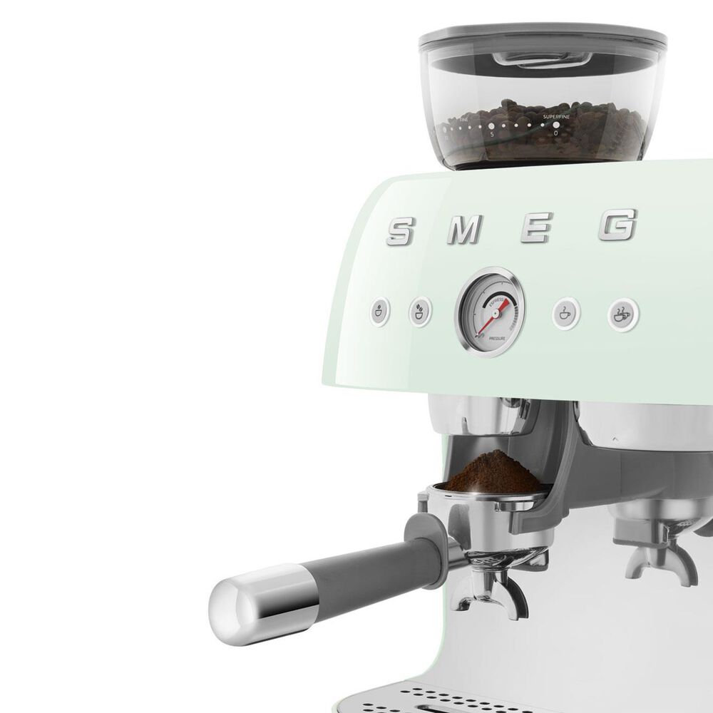 SMEG Smeg Espresso Coffee Machine with Grinder, Pastel Green, , large
