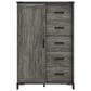 Ashley Frandern 5-Drawer Dressing Chest in Rustic Warm Gray, , large