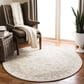 Safavieh Micro-Loop Oriental 7" Round Beige and Ivory Area Rug, , large