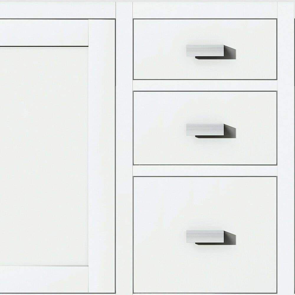 James Martin Vanities Addison 72&quot; Double Bathroom Vanity in Glossy White with 3 cm Lime Delight Quartz Top and Rectangular Sinks, , large
