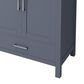 Lexora Home Jacques 72" Double Bathroom Vanity in Dark Grey with 2 cm White Quartz Top and Rectangular Sinks, , large