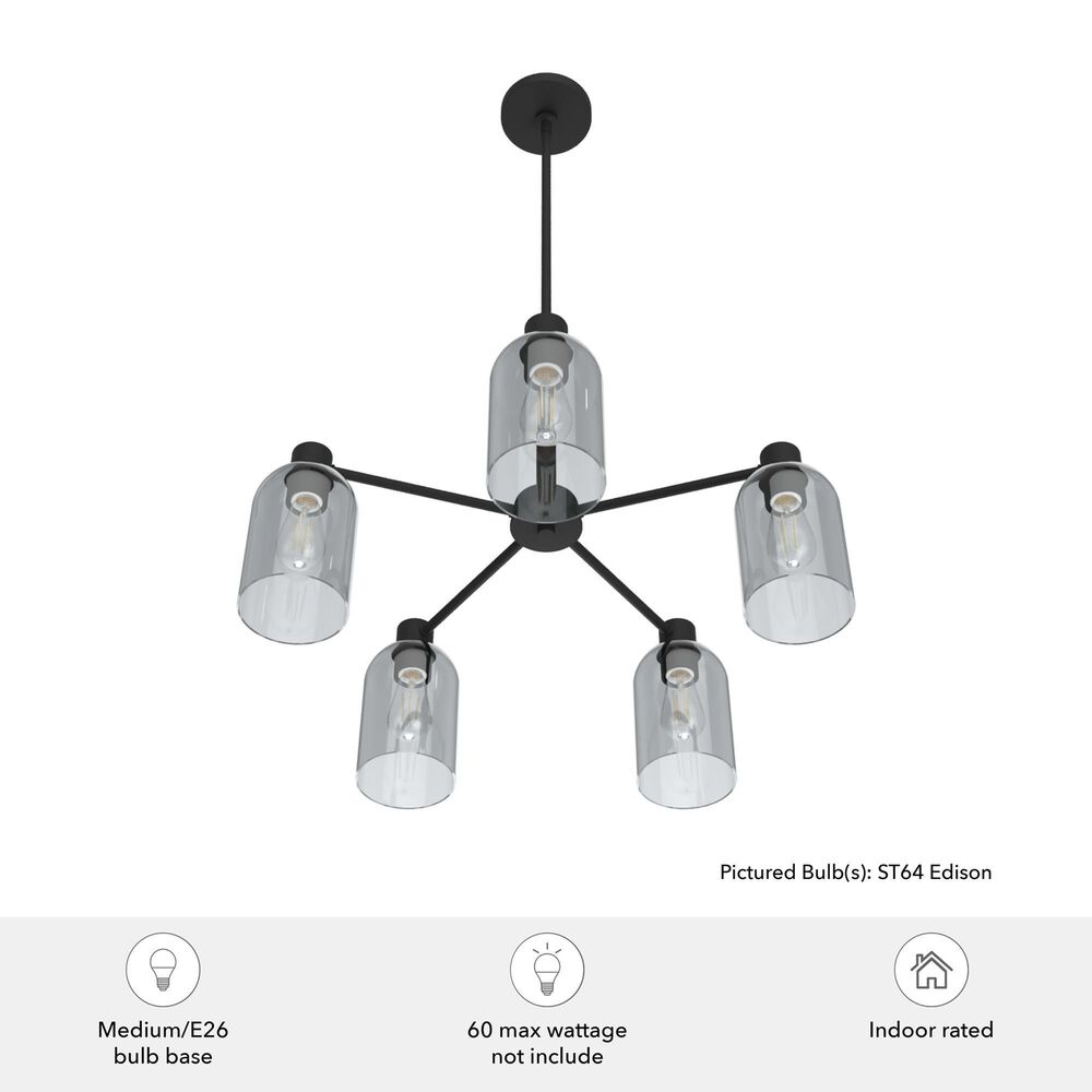 Hunter Lochmeade 5-Light Chandelier in Natural Iron, , large