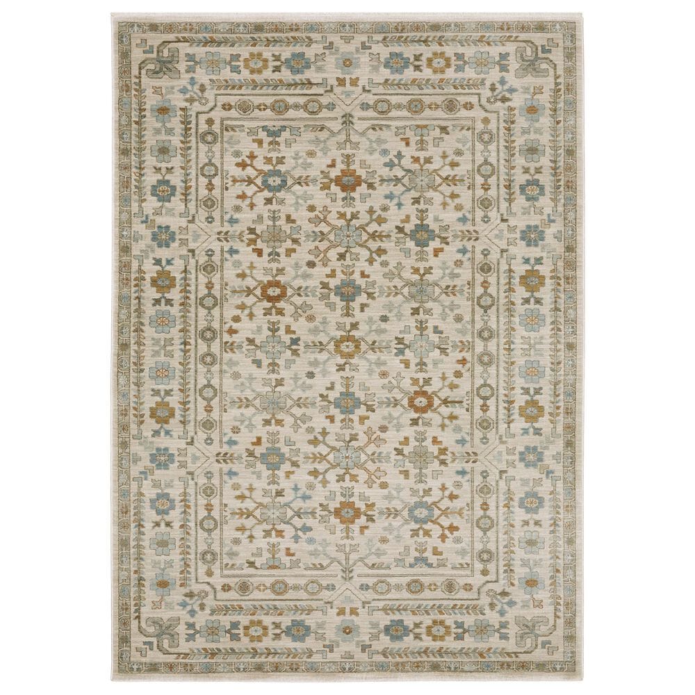 Oriental Weavers Maeve Ivory and Blue 3"3" x 5" Area Rug, , large