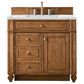 James Martin Vanities Bristol 36" Single Bathroom Vanity in Saddle Brown with 3 cm Ethereal Noctis Quartz Top and Rectangular Sink, , large