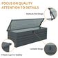 Hearth and Haven 260-Gallon Outdoor Metal Deck Box with Lockable Design in Carbon Black, , large