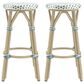 Furniture of America Eldridge 26" Patio Bar Stool in Natural and Blue (Set of 2), , large