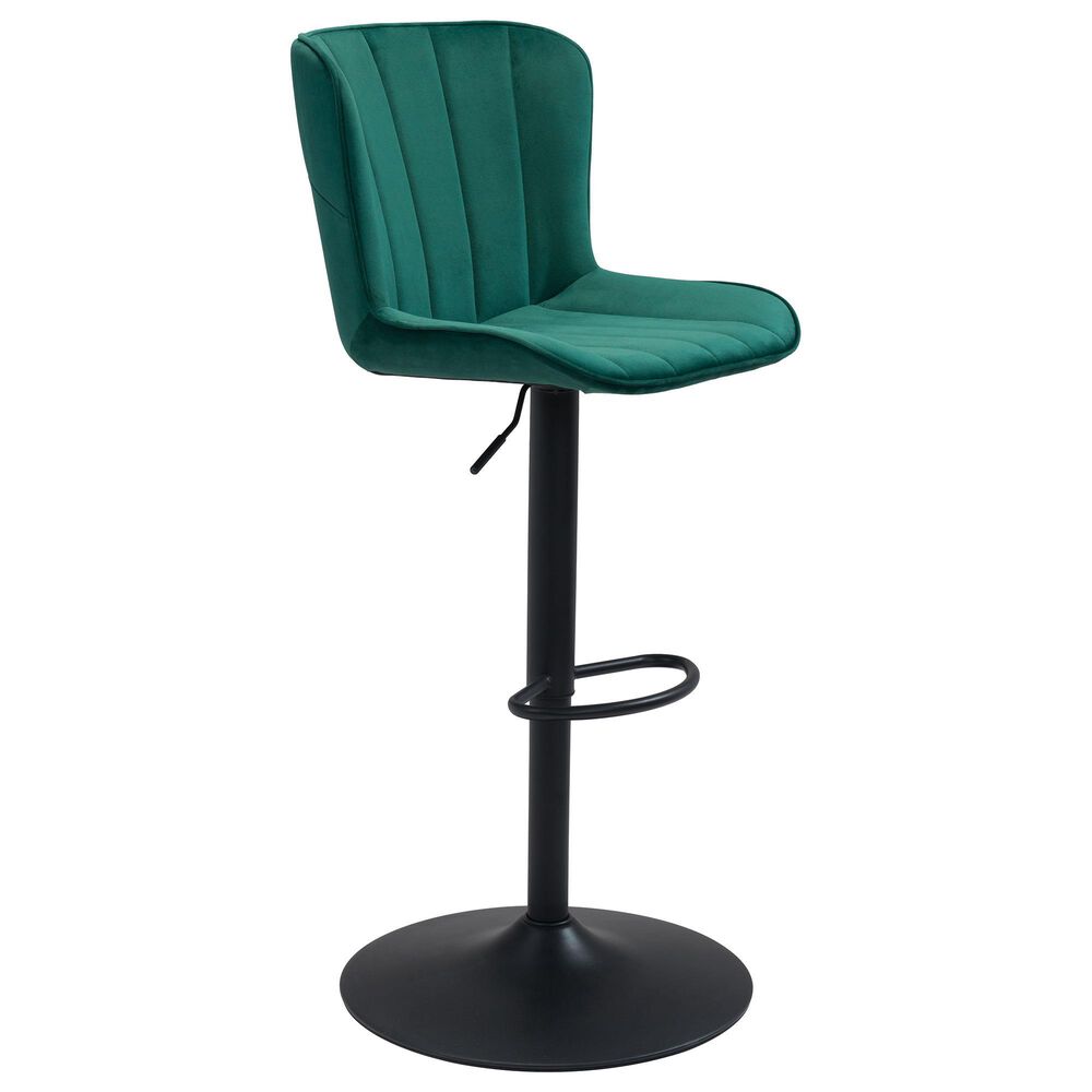 Zuo Modern Tarley Swivel Adjustable Bar Stool in Green, , large