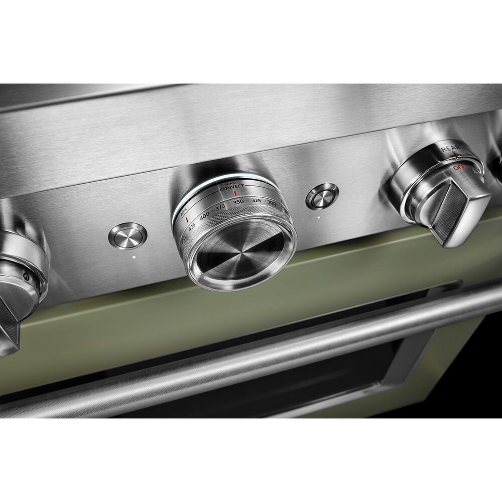 KitchenAid 4.1 Cu. Ft. Freestanding Gas Range with True Convection in Avocado Cream, , large
