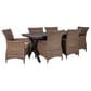 Global Note Collections 7 Piece Bella Patio Dining Set in Beige, , large
